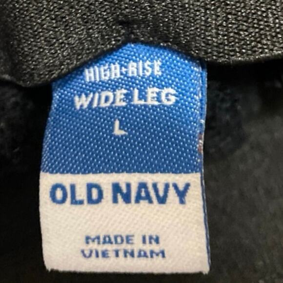 Old Navy Women's Black High Waisted Palazzo Wide Leg Trousers Pants Size L - Picture 4 of 5